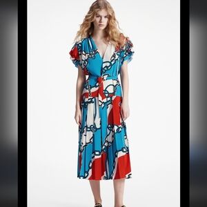 Nautical Butterfly Sleeve Dress size small